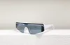 Wit Zilver Spiegel Zonnebril voor Dames Heren Flat Top Shield Wrap Bril Zomerzonneschermen gafas de sol Sonnenbrille UV400 Eyewea6317806