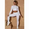 Zestawy jogi dla siłowni kobiety sportowe biustonosze fitness Fitness Długie rękaw Top płynne legginsy sportowe garnitur dla kobiety trening aktywny J220706