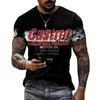 Été Castrol rétro impression 3D hommes t-shirt rue à la mode ONeck manches courtes surdimensionné t-shirts hauts amples t-shirts hommes vêtements 220607