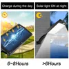 48 LED Solar Light Dual White Outdoor Waterproof LED Lamp Security Lighting Wall Sconces with Mounting Pole for Barn Porch Garage