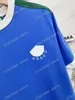 22SS Erkek Kadın Tasarımcıları T Shirt Tee Hawaii Plajı Güneş Baskı Sportif Kısa Kollu Adam Mürettebat Boyun Sokak Giyim Beyaz Mavi Xinxinbuy XS-L
