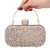 Popularny luksusowy diamentowy Rhintone Pearls z koraliki Bankiet Bankietowa torba ręczna