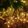 Stringhe LED Energia solare Stella Fata Luci natalizie Stringa per esterni Impermeabile Festone da giardino Ghirlanda per feste Decorazione nataliziaLED