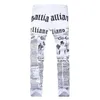 Fashion Men's Imprided Jeans Lettres English Stret Slim Casual Hommes pantalon 28-40