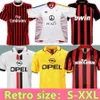 Manga larga 90 91 Ac Retro camisetas casa 95 96 97 Gullit FÚTBOL JERSEY 01 02 03 Maldini Van Basten fútbol KAKA Inzaghi 06 07 MILAN 2009 PIRLO SHEVCHENKO BAGGIO chn88