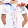 T-shirts pour hommes T-shirt athlétique anti-sale imperméable pour hommes Coupe anti-humidité Séchage rapide Hauts de sport à manches courtes