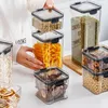 Conteneur de nourriture de capacité différente réfrigérateur de cuisine en plastique dle boîte réservoir de stockage multigrains boîte scellée transparente 220629