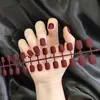 Unghie finte 24 pezzi Matte Short Press sulle forme superiori per le punte delle unghie della bara Manicure finta riutilizzabile Prud22