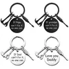 Bulk Price Vaderdag Gift Keychain Hanger Dad Tool Hammer SCHROOPTRIVER WRECH Metal Keychains Sieraden Accessoires