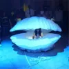 2m 3m White Inflatable Shell With LED Lights and Blower For Wedding or Music Party Event Stage Decoration