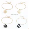 Charm Bracelets Wholesale Korean Sweet Anchor Bracelet Drop Delivery 2021 Baby Dhc9A