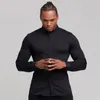 Молодежь Бизнес Белая Рубашка Мужская С Длинным Рукавом Slim Fit Не Железный Профессиональный Официальный Износ Сплошной Цвет 220330