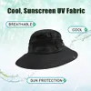 1PCS واسعة بريم قبعة الشمس شبكة دلو قبعة خفيفة الوزن في الهواء الطلق قبعة مثالية للأنشطة في الهواء الطلق