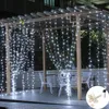 LED Outdoor Solar Lamp String Light Garland Gordijn Kerstdecoraties Straatjaar Decor bruiloft decoratie 220408