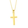 Charms Charm 3Styles Cross Neckalces Women Men Girls Gold Color Christian Jesus Religion Worship Jewelry Gifts