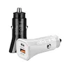 Mini chargeur de voiture Port USB QC 3.0 et ports PD18W avec marteau d'urgence de sécurité de type C Adaptateur QC3.0 à charge rapide