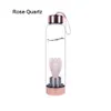 Quartz naturel pierre précieuse cristal verre Elixir bouteille d'eau point sculpté à la main 3 pouces ange coupe cristal baguette gobelet tasse FY5240