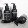 300 ml Seifenspender, Shampoo, Duschgel, Spülung, Behälter, schwarz, nachfüllbar, leere Flasche, Badezimmer-Duschset, Reiseetui, CX220413