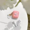 Luxury Laser Coloful Love Raindrop Cases For AirPods 2 3 Pro Pearl Shell Pendant Wireless Bluetooth Headset Hard IMD Cover laddningsbox