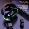 Mini auricolari wireless Cuffie da gioco Blutooth TWS con luce respiratoria Display di alimentazione a LED Microfono HD In-ear con cancellazione del rumore Auricolari musicali Cuffie sportive Y80