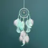 Arts et artisanat Pink Feather Fluorescent Catcher Dream Home Handled Pendant Ornements Cadeaux de la Saint-Valentin