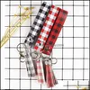 Party Favor Event Supplies Festive Home Garden Tassels Leather Lanyards Strap Armband Armbands Key Chain DHWLB