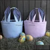 Imprezy Favor Dyspdents Świąteczny ogród domowy Fedex Bag Easter Tork Stripe Bunny Basket Cartoon Rab Dhxo4