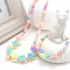 Conjuntos de jóias de crianças para meninas presentes crianças colar conjunto bebê redondo grânulos colar colorido bracelete acessórios c5749shipping