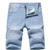 2020 Sommar Nya Mäns Denim Shorts Klassisk Svart Blå Tunn Sektion Fashion Slim Business Casual Jeans Shorts Male Brand G0104