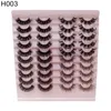 20PAIRS DD CURL 3D FAUX Mink Wimpers Natuurlijke dikke Russische valse wimper Wreedheid Gratis Fluffy Soft Fake Lashes Extension Make -up