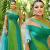 Colorful One Shoulder Evening Dresses Pleat Tulle A Line Invitada Prom Gown Plus Size Bohemian vestidos de gala