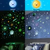 497 pièces/ensemble étoiles lumineuses points planète autocollant mural pour bébé enfants chambre chambre décoration décalcomanies brillent dans le noir autocollants 220421