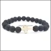 Bracelets de charme joias lava negra natural bracelete cruzada aromaterapia diy difusor de óleo essencial para homens homens entrega 2021 j3c