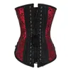 Bustiery gorsety czerwone siatki seksowne kobiety steampunk odzież gotycka gotycka w rozmiarze błyskawica