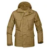 Giacca tattica della giacca tattica impermeabile di medio lunghezza della giacca invernale britannica a metà lunghezza autunno e inverno L220726
