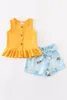 Girlymax Baby Girls Fidros Roupa Caso de vaca -vaca Rainbow Dress Shorts Cappris Set Levesuits Boutique Milk Silk Kids Clothing 220509