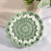 Coloré dentelle ronde coton crochet table napperon pad napperon en tissu tasse tasse fleur caboteur napperon cuisine décor de noël