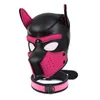 Masque de chien à la mode, chiot Cosplay, tête complète pour jeu de rôle en caoutchouc Latex rembourré avec oreilles, 10 couleurs 2205236314731