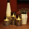 3PCS LED CEARLES ŚWIATŁO Lekkie Romantyczne Vintage Candles Lampa Electronic Wotive Bez Flimeless Halloween Home Decories 220527