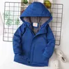 Jaquetas de inverno para crianças meninos 2022 Novo jaqueta térmica de dinossauros de carrinho térmico para capa para baixo para 2-8 anos de adolescência Jackets J220718