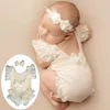 Ensembles de vêtements Born Baby Girls Pography Props Outfits Lace Romper Bodys Boy Po Picture Shoot PropClothing