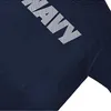 Summer Boy Fashion Brand Cool Tops 100% Cotton Casual Round Neck Reflective Navy Graphic T-Shirt Loose Bottomed Shirt Man