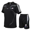 2 PCS Zestaw męski S Gym Fitness Fitness Badminton Sports Suit Ubrania bieganie do joggingu