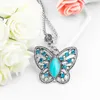 펜던트 목걸이 Shuangr Natural Stone Starfish/Water Drop/Butterfly/Flower Necklace for Girl Vintage Crystal Statement Jewelry