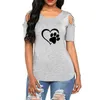 5xl Harajuku Mooie hart T-shirt vrouwen causaal t-shirt katoenen beer paw teten vrouw uit schoudertops kleren druppel 220616