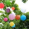 1 pièces multicolore chinois décor rond lanternes en papier boule pour fête de mariage pliant lanternes suspendues anniversaire babyshower fournitures