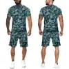 Parcours masculins Été Mentes Mentes imprimées Vêtements Sports Men de sport Mencations décontractées T-shirts Suits Tendance Pantalons de survêtement Male Harajukumen