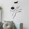 Spa Nail Manucure Salon De Coiffure Wall Sticker Mode Femme Cils Studio Sticker Vinyle Accueil Fenêtre Décor Amovible 220727