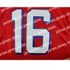 NIEUWE SHANE FALCO #16 De vervangingsfilm Men voetbalshirt genaaid Red S-3XL Hoge kwaliteit