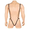 Sexy masswear cuwear pU cuo bodysuits de bunda aberta leotard jacarsuits tanga tanga brikes bolsa de pênis sub -camisetas gays wrestling singlet h220425